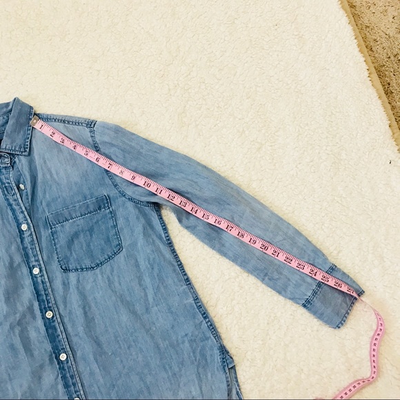 J. Crew Pocket Shirt Chambray Blue XS Button Down - Picture 6 of 8